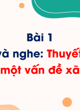 Bài 1 - Nói và nghe Thuyết trình về một vấn đề xã hội